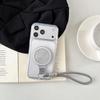 Compatible with Apple 17 Pro and Samsung S26: 360° Rotating Magnetic Stand Phone Case with Two-in-One Anti-Fall Lanyard.