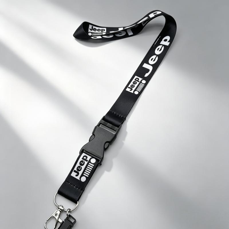 Fashionable Business Card Holder Nylon Rope Lanyard Work ID Card Holder Work ID Badge Holder for Jeep JPB Renegade Wrangler JK C AJQ1