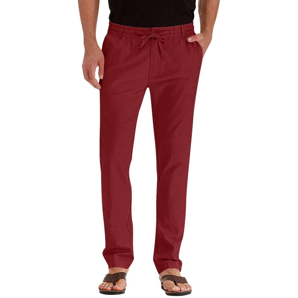 Men's Overalls Drawstring Multi Pocket Casual Pants Hiking Pants Cotton Twill Pants