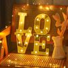 Gold LED Mirror Letter Lights - Romantic Birthday and Festive Décor