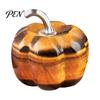 Transparent Crystal Pumpkin Charms Natural Carved Charm, Mini Gemstone Pendant Handmade Diy Craft Accessories for Jewelry DIY Making, Halloween Micro