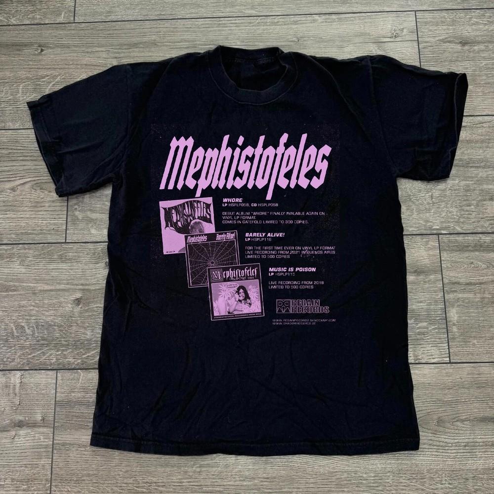 

MEPHISTOFELES VINYL ATTACK Black Color Full Size Unisex KK2035 Unisex T-Shirt XXXL