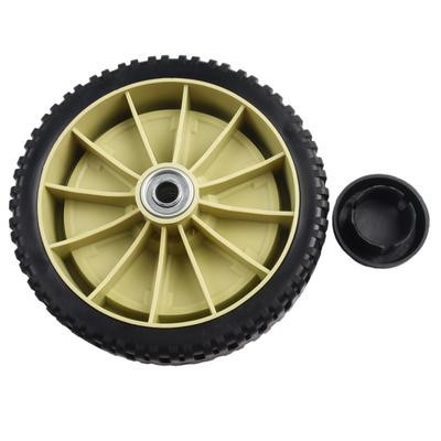 Replacement Lawn Mower Wheel 8-Inch Lawn Mower Wheel Long-Lasting Rubber Wheel Optimized Performance For Mowing