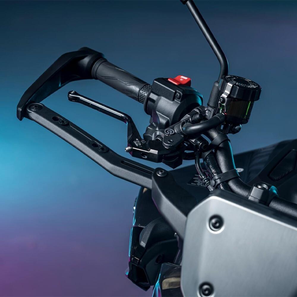MT09 hand guard (pair)-219 hand guard rod + black windshield