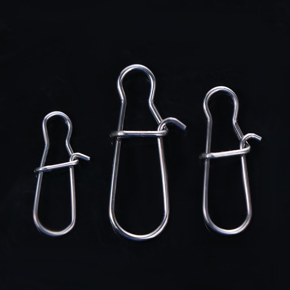 Steel Nice Hooked Swivel Connector Swivel Lure Connector Fishing Snaps Clips Lock Snap Connector