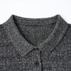 Northern Deer Women's Old Money Style Slub Yarn Polo Collar Knit Short Sleeve, 54.7 Wool, 45.3 Linen, M96Q0417