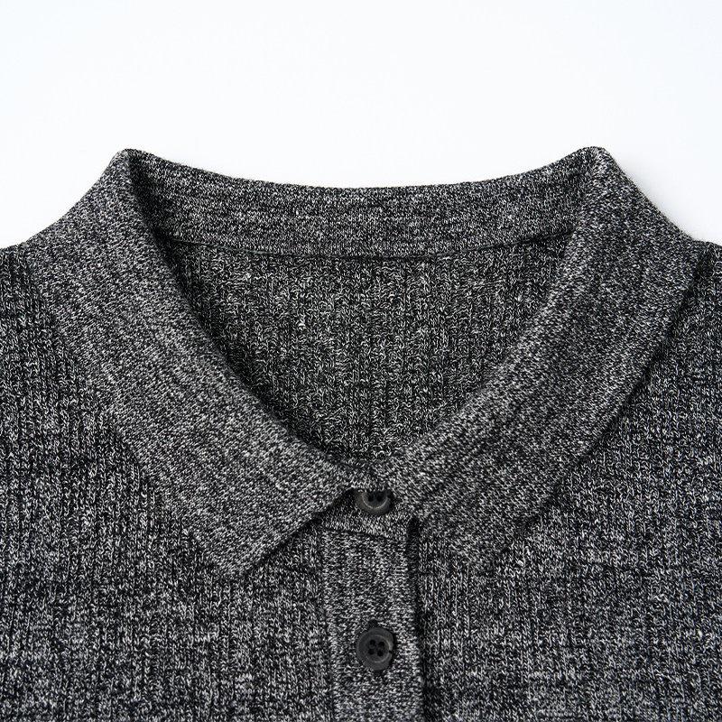 Northern Deer Women's Old Money Style Slub Yarn Polo Collar Knit Short Sleeve, 54.7 Wool, 45.3 Linen, M96Q0417