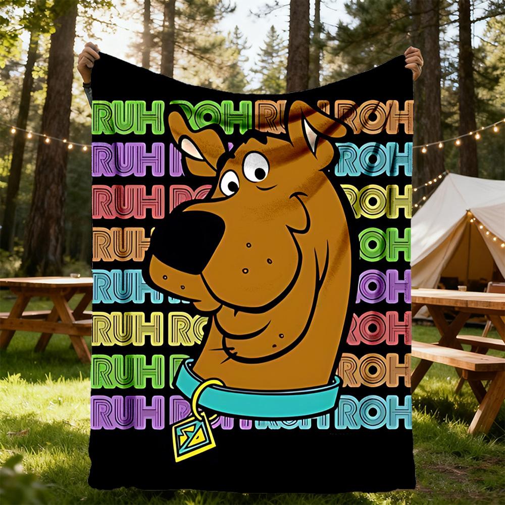 1pz Coperta da Esterno Mystery di Scooby Doo, Leggera in Flanella, Morbida e Calda, Per Tutte le Stagioni, Esterno, Campeggio, Soggiorno, Ufficio, L1106015