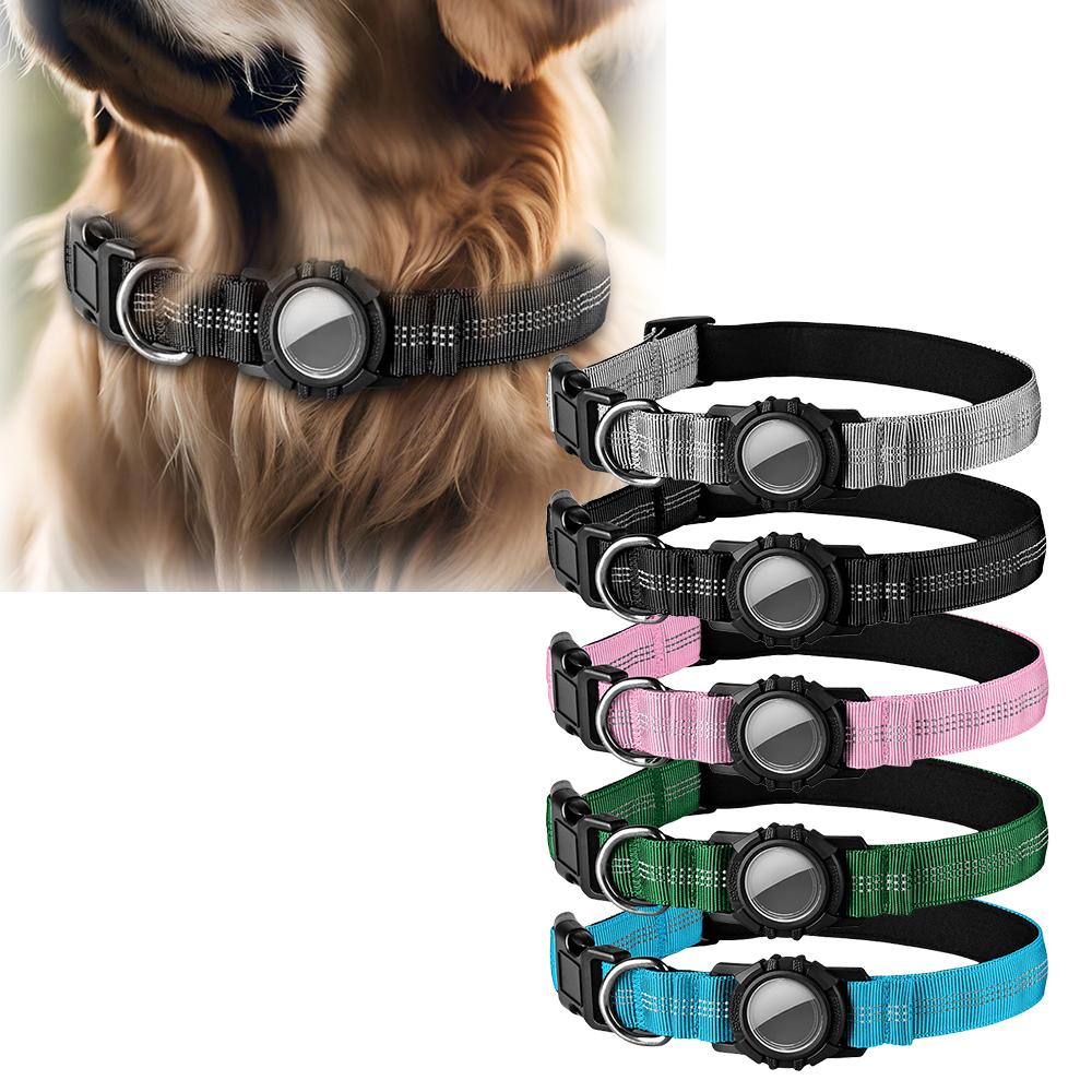 Usable Reflective AirTag Cat Collar Elastic Band Safety Air Tag Holder Pet Supplies Cat Tracker Collars for Kittens Puppies