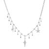Vow Star Necklace: Sparkling Four-Pointed Star with Diamond Water Drop Clavicle Chain - Chic and Trendy Cross Choker