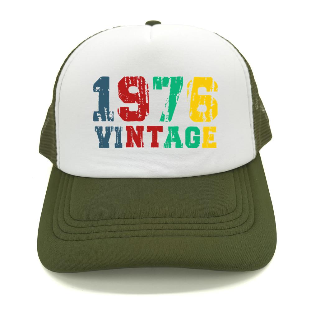 Made In 1976 Trucker Cap Unisex Birthday Gift Dad Hat Baseball Cap Unisex Outdoor Mesh Net Caps