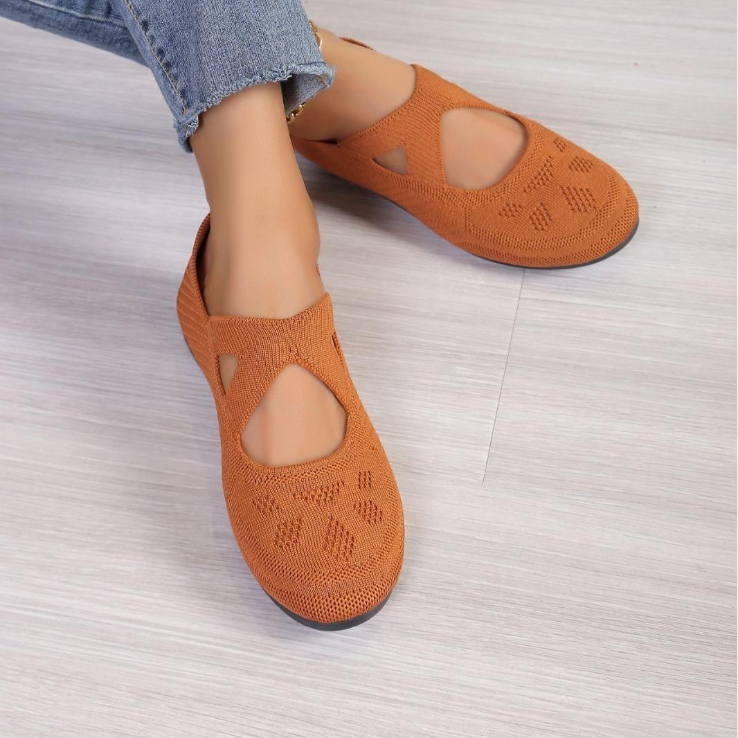 

New breathable women s single Shoes Outdoor non slip flat Casual lightweight versatile footwear Fashion comfortable ladies shoes 43 коричневий