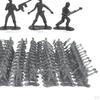 100 Stück Kunststoff 4,5 cm Soldaten Männer Actionfiguren Zubehör Modellspielzeug Kinder