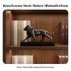 Lion Ornament with Base Majestic Decor Sculptural for Bookshelf