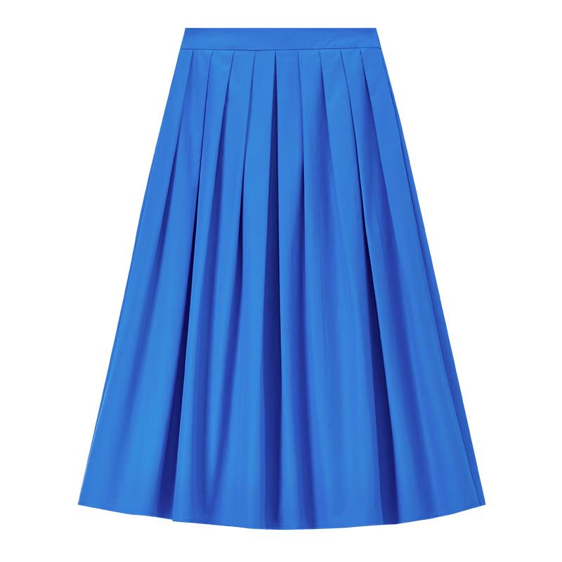 Shangdubila Women's Dopamine A-Line Pleated Midi Skirt