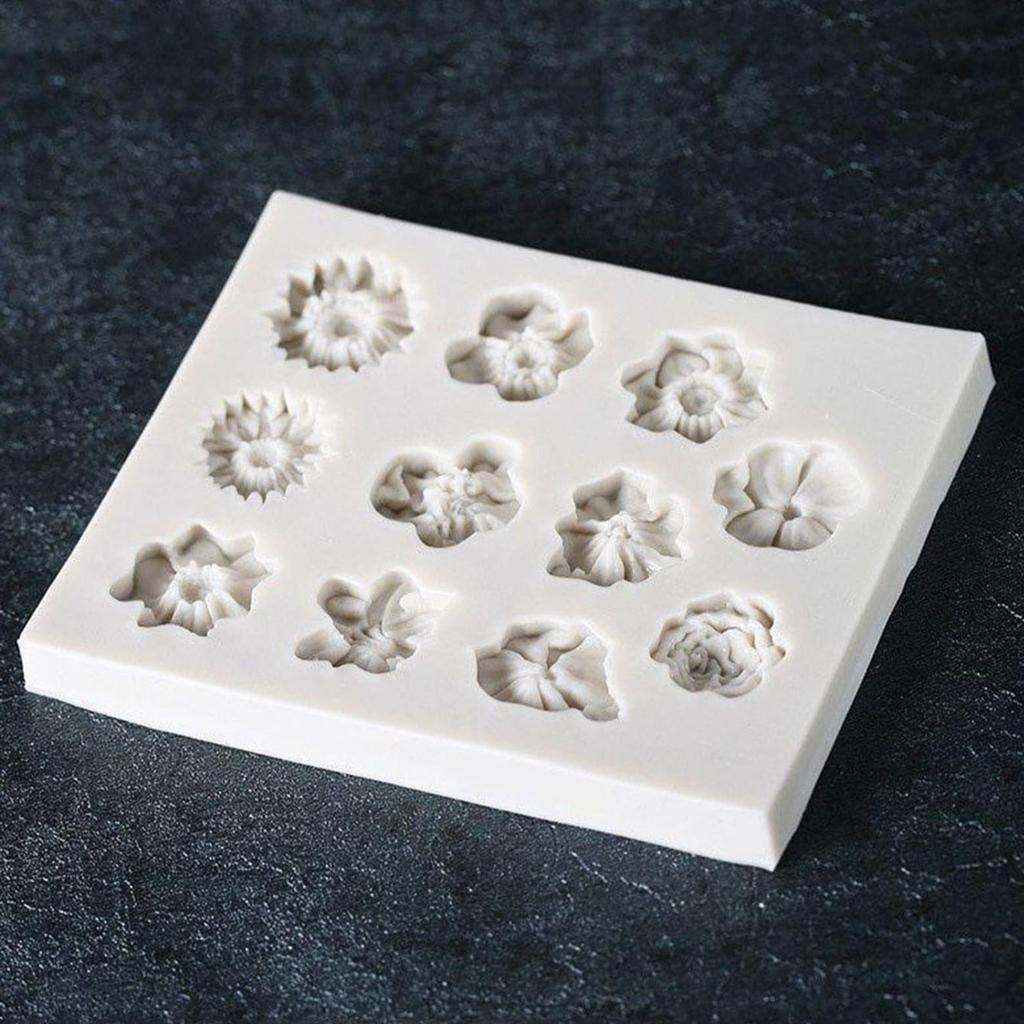 Sunflower Rose Flowers Shape Silicone Mold Cake DIY Decoration Chocolate 3D Mould Tools