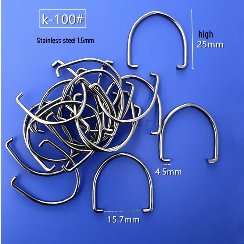 Spring Stainless Steel Snap Hook: Wire Clip Buckle, Elastic Snap Ring, U-Shape/C-Shape Retaining Ring