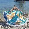 Tropical Plant Print Round Beach Towel Super Absorbent Quick Dry Microfiber Outdoor Picnic Mat Sunbathing Blanket For Travel