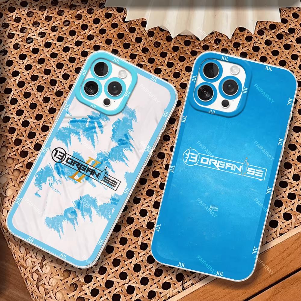 Jul Rapper 13 ORGANISE Phone Case For iPhone Transparent Border Soft Shell 11 12 13 Mini 14 15 16 Pro Max