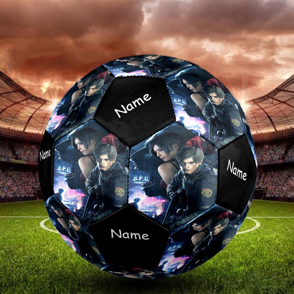 Custom Name Resident Evil Theme Size 5 Soccer Ball, Suitable for Both Indoor and Outdoor Matches, a Gift Suitable for Everyone.