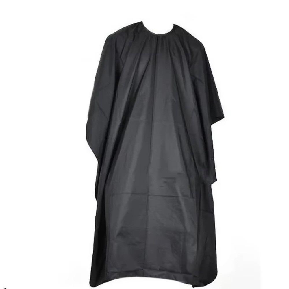 

Чорний перукарський пеньюар Професійний салонний одяг для перукарів Захисний халат Фартух Водонепроникний пеньюар для стрижки Тканинний обертач для волосся чорний