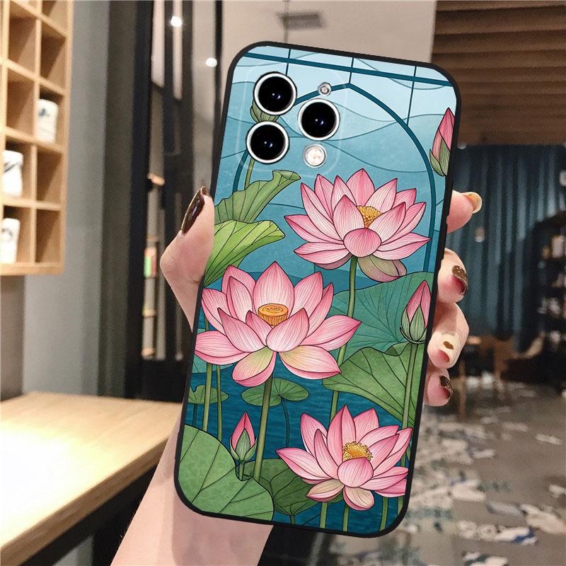 Lotusblumen-Handyhülle Für iphone 17 Pro Max 17 Pro Air 16 15 14 13 Pro Max 15 16 Pro 15Plus