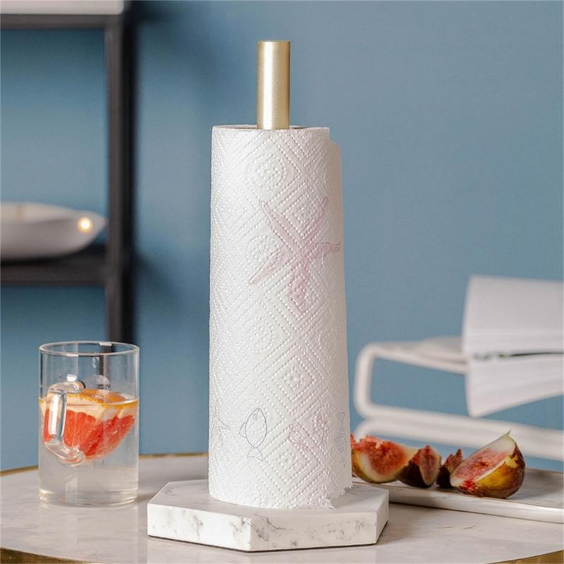 Practical Sturdy Resin Paper Towel Storage Rack with Lovely Animal Designs Pendants Portable for Kitchen and Bathroom