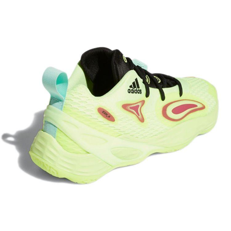 adidas Exhibit A Fabric Non-Slip Wear-Resistant Low-Top Retro Basketball Shoes Men Sneakers Fluorescent-Green GW2956