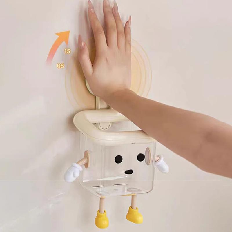 Multifunktionell Plastförvaringshylla Multifunktionell Förvaringslåda Utan Hål Väggmonterad Hållbar Badrumstandborsthylla