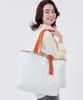 LG HANDLE ADJ Webbing TOTE/1872/Meringue/Mandarin