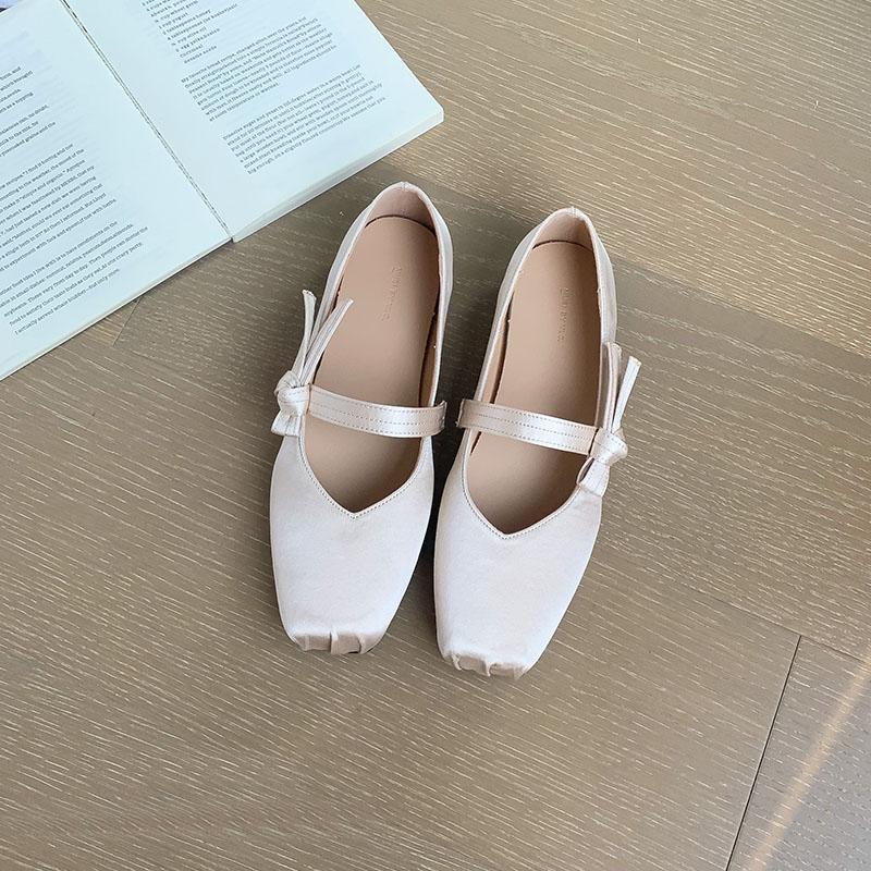 Fashion Fashion Silk Women Mary Janes Flats Shoes Soft Female Shallow Footwear Butterfly-Knot Ladies Flats Slip On Shoes new