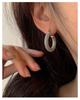 Elegant Zircon U-Shaped Earrings: Luxury Geometric Studs for Women