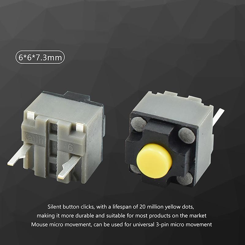 10PCS DIY Accessories For Kailh Mute Button 4.3/7.3MM Silent Switch Wireless Mouse Wired Mouse Button Micro Switch