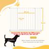 Dog Gate Pet Safety Gate Stair Barrier Pressure Mount Adjustable 76-82/86-97/101-107 cm, White