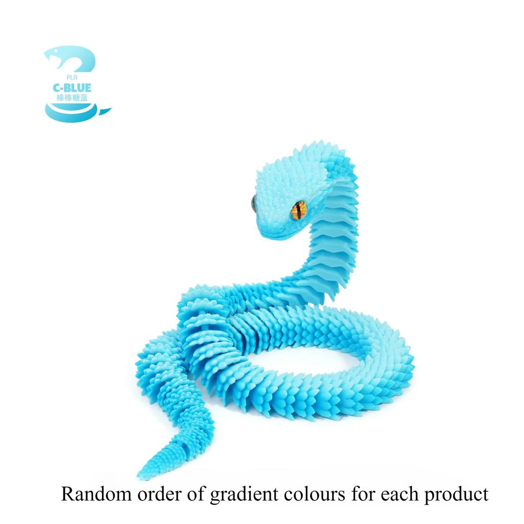 3D Printed Snake Rotatable Joints Snake Figurines Home Office Desktop Crafts Ornament Creative Home Garden Landscape DIY Animal