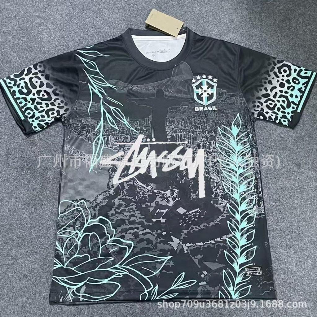 Retro Jersey Brazil Argentina Germany England Portugal Spain Signature Short Sleeved Football