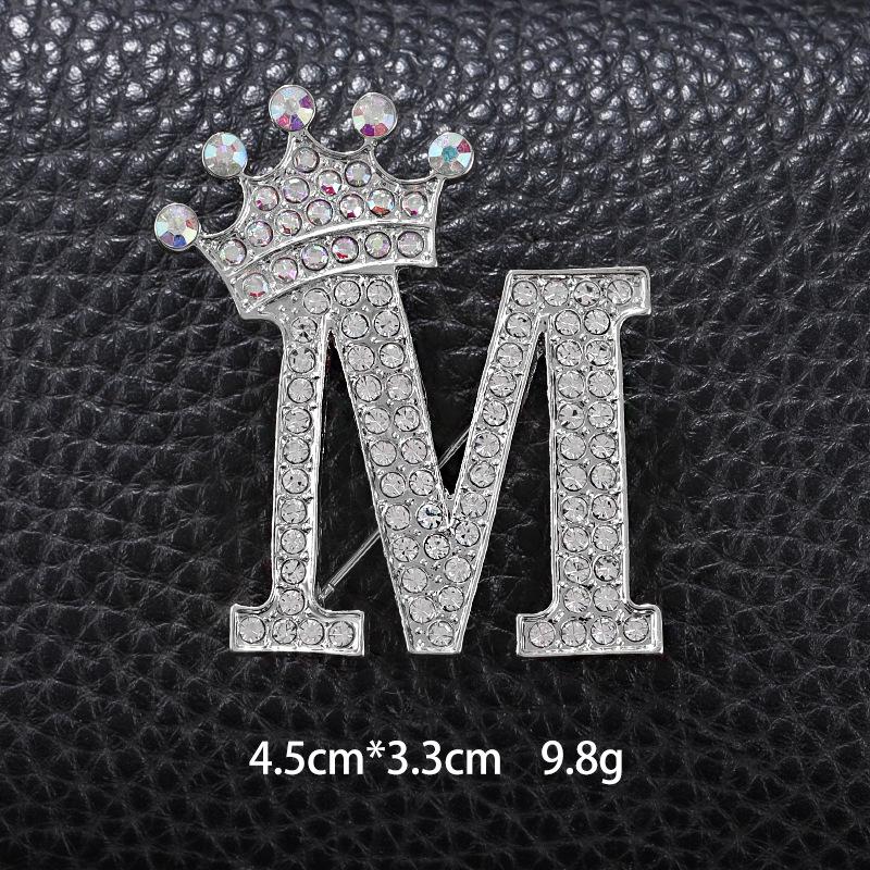 Unisex Versatile English Letter Brooch Lapel Pin for Suits and Clothing