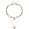 Bohemian Multi-layered Beaded Necklace Colorful Boho Beaded Necklace for Women Ethnic Jewelry Accessories
