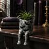 Spooky Home Accents Halloween Sitting Leg-Dangled Planter, Funny Long Leg Succulent Plant Pot Whimsical Window Display Ornaments with Pumpkin
