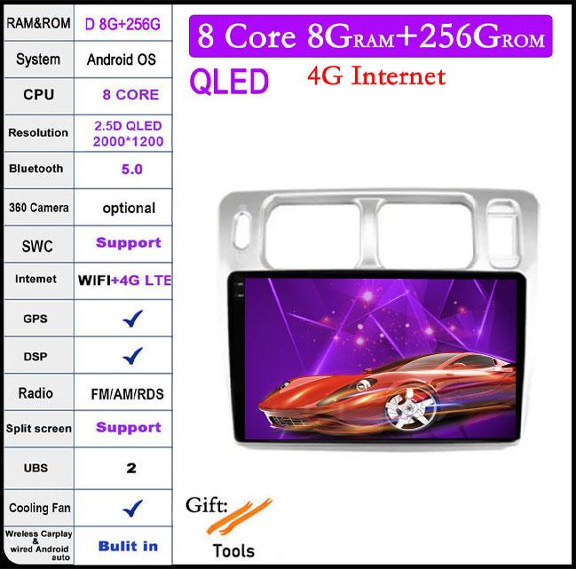 Car Radio For Mitsubishi Pajero iO 1998 - 2007 Android 14 4G+WIFI Android Auto Carplay GPS Navigation Player