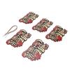 5pcs Christmas Ornaments Wooden Holiday Reusable Decorative Signs for Tree Door Window