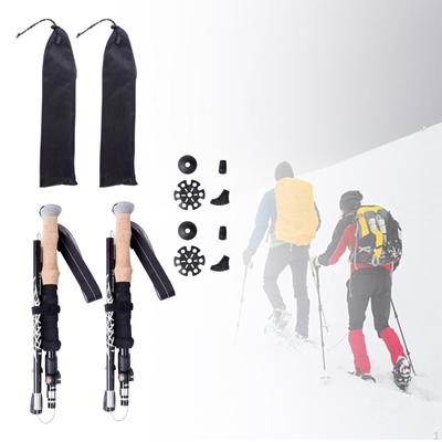 Folding Cane Collapsible Stick Telescopic Crutch Trekking Poles for Camping