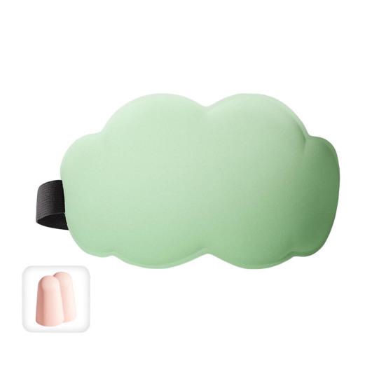 3D Contoured Cloud Sleep Mask with Earplugs Light Blocking Breathable Eye Cover Zero-Pressure Memory