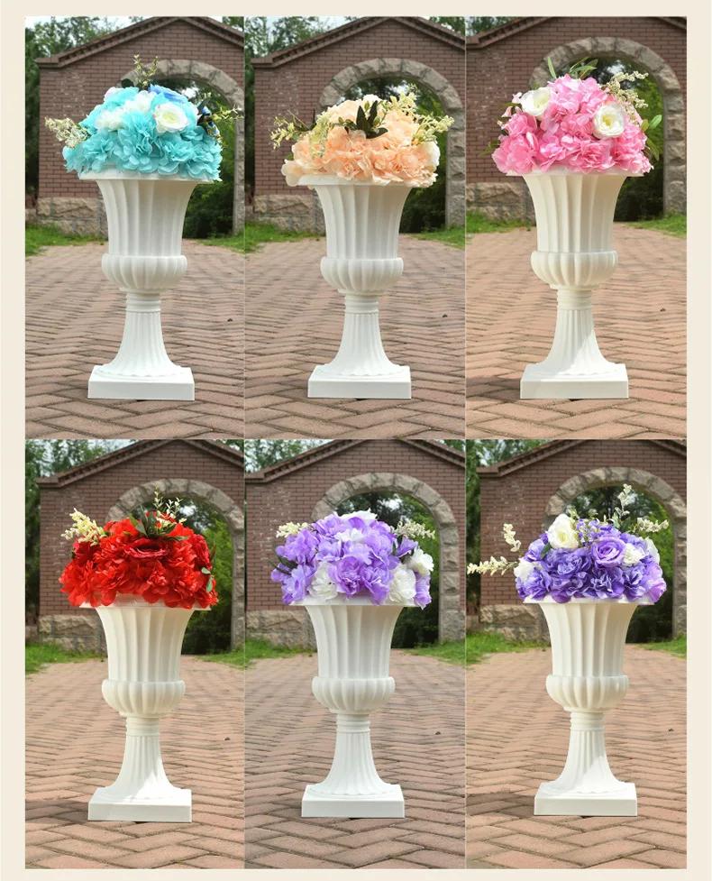 Round Roman Columns Upright Pillar Arches Flower Pots European Road Leading Wedding Party Scene Plastic Flower Pots Decorations