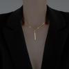 Elegant S925 Sterling Silver Water Drop Necklace - Women's Luxury Niche Design Choker with a Simple, Trendy Style.