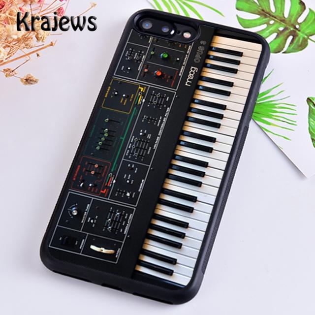 Krajews Vintage Synth Synthesizer Moog Print Phone Case For iPhone 17 Air 16 15 14 Plus 11 12 13 Pro Max Coque