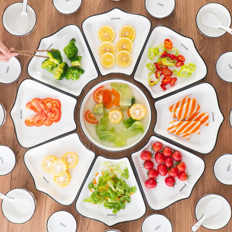 Zhishi French Style Ceramic Dinnerware Set