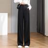 Wospring and Summer Women Loose High Waist Wide Legs Slim Casual Trousers Female Suit Straight Pants