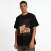 Funny Lucky Bear Print T-shirt Unisex Casual Trendy Top With Humorous Text For Daily Wear Pure cotton T-shirt