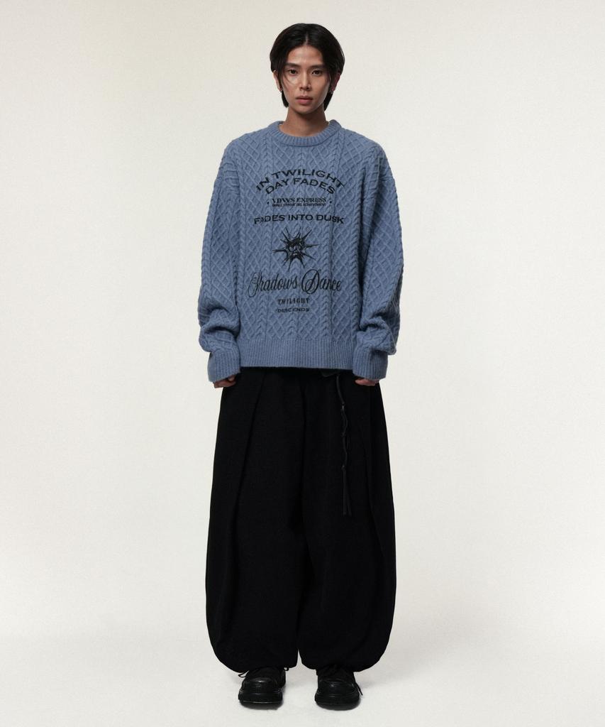 IDWS Dusky Day Crewneck Knit Blue